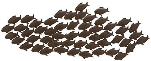Benzara Visually Attractive Metal Fish Wall Decor Bronze