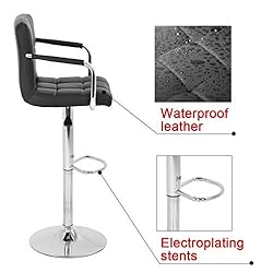 BestOffice Modern Bar Stool Set of 2 Barstools