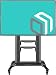 ONKRON Universal Mobile TV Stand with Shelves TV Cart on Wheels for 40" - 75 Inch Flat Panel Curved LCD LED OLED Screens up to 100 lbs TS27-71 (Black)