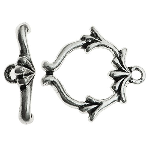 Dreambell 1 set .925 Bali Sterling Silver Flower Toggle Clasp (heavy) / Findings/Bright
