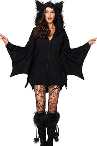 UBetterM Halloween Women's Plus Size Ghost Spiderweb One-piece Dress Off Shoulder Bat Sleeve Serration Dress T-shirt