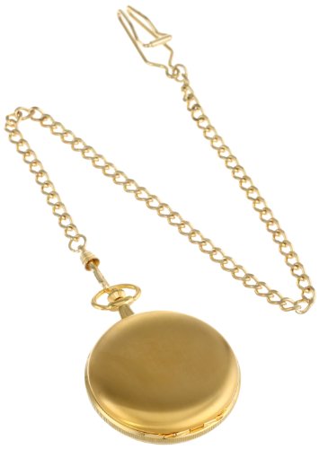 Charles-Hubert, Paris Gold-Plated Satin Finish Mechanical Pocket Watch