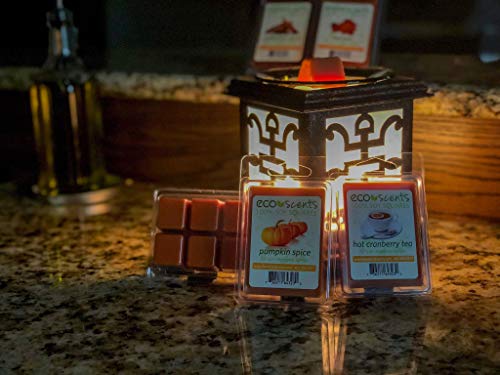 EcoScents Fall Spice 5-Pack All-Natural Soy Wax Aroma Melts Hand-Poured Infused w Essential Oils, Fall Candle Melts Perfect for a Happy Home - Pumpkin Spice, Harvest, Cranberry Tea, Cinnamon Stick