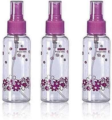 Styleys Refillable Empty Spray Bottle for Face Fine Mist Spray Bottle, 100ml, 3 Pieces (Random Colour)