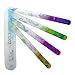 Adofect 5 PCS Glass Nail File, Protective Travel Case, Professional Salon Fingernail Colorful Printed Pattern Crystal Nail Files Supplies for Pretty Manicure (5 pc Glass nail file)
