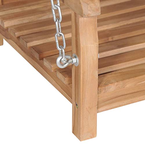 vidaXL Teak Massiv Schaukelbank Hollywoodschaukel Gartenschaukel Gartenmöbel – Bild 7