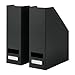Set of 2 Ikea Tjena Magazine File Organizer Storage Black