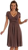 Glamour Empire Women's Knee Length Short Sleeve Jersey Skater Summer Dress 108