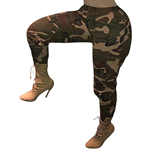 Molyveva Women Camouflage Casual Pants Joggers Trousers Hip Hop Rock Trousers