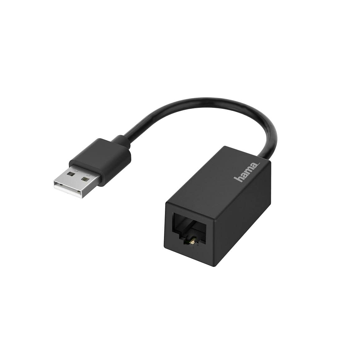 Hama USB Ethernet Adapter: USB 2.0 Fast Ethernet 10/100Mbps LAN Adapter for Windows & Mac, Compatible with PC, Laptop, Tablet