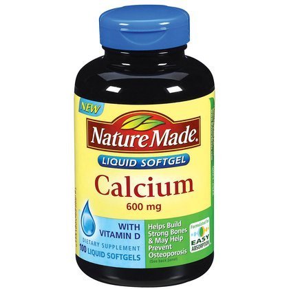 Nature Made Calcium with Vitamin D3 -- 600 mg 100 Liquid Softgels (Pack of 2)