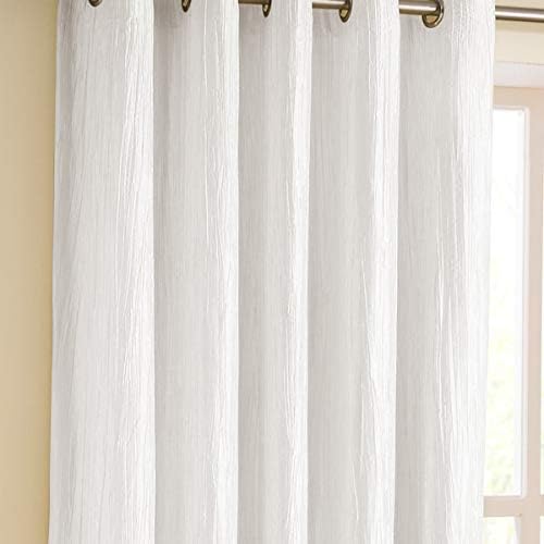 La elite Polyester Fancy Eyelet Plain Long Door Curtains - 1 Pcs - Size 4 Feet x 9 Feet - White