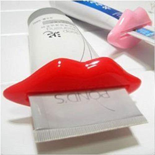 Xeminor Toothpaste Squeezer Lip Shaped Squeegee Tool Tube Squeezer for Toothpaste Facial Cleanser Cream Cosmetics Hand Cream 2 Pieces