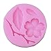 Meolin Non-stick Fondant Flower Cake Silicone Mold Baking Decorating Tool,Pink,2.56in0.31in