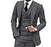 JY Men's Fashion 3 Pieces Men Suits Wedding Suits for Men Groom Tuxedos Dark Gray