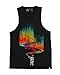 INTO THE AM Space Vandal Graphic Tank Tops for Men - Summer Beach Sleeveless Fashion Men's Tank Tops (Black, Large)