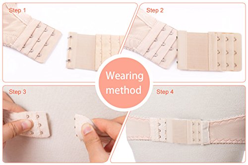 Bra Extenders,ViLSOM Bra Extender 2 Hook/3Hook Bra Strap Extender 8 PCS,4 Colors