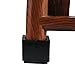 Chair Leg Floor Protectors, WarmHut 16pcs Black Silicone Table Furniture Leg Feet Tips Covers Caps, Felt Pads, Prevent Scratches, Wood Floor Protector (Square)(Black)