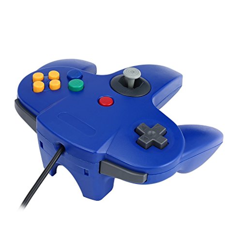 Game Controller Diswoe Wired Controllers for Nintendo 64- Blue
