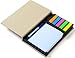 Sticky Notes Organizer with Paper Clips and Pen Neat and Compact- White Notepad & Five Sets of Index Flags - Amazing Kids, Students Gift! Mini Bundle Desk Accessory. by Mega Stationers
