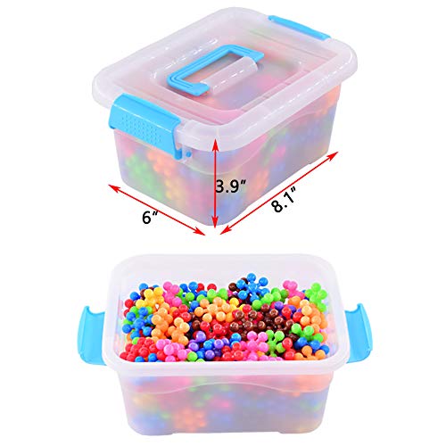 FEENM Creative Kids Brain Plum Building Blocks STEM Toys Interlocking Plastic Disc Set Snowflake for Safe, Fun, Creative Building Educational STEM Construction Toy Gift for Boys & Girls