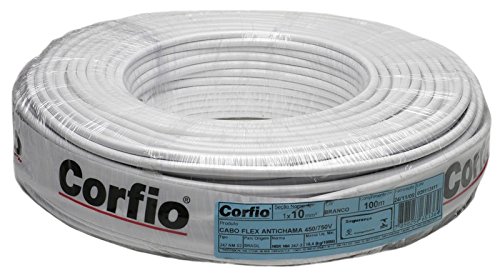Cabo Flexível 10,0 mm Branco Corfio com 100 m