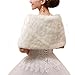 Women Elegant Cape Shawls Spring Wedding Wraps Capelet Ivory One Size