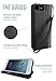 Smartish iPhone SE Wallet Case - Keeper of The Things - Folio Wallet Synthetic Leather Portfolio Flip Credit Card Cover with Kickstand for iPhone 7/8/SE (Silk) - Black Tie Affair