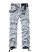 OCHENTA Men's Multi Pockets Military Cargo Pants #3380 Light Grey 38