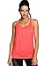 SYROKAN Women's Workout Yoga Fitness Sports Racer Back Running Tank Tops Orange M