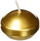 Zest Candle 24-Piece Folding Candles, 1.75-Inch, Metallic Bronze Gold