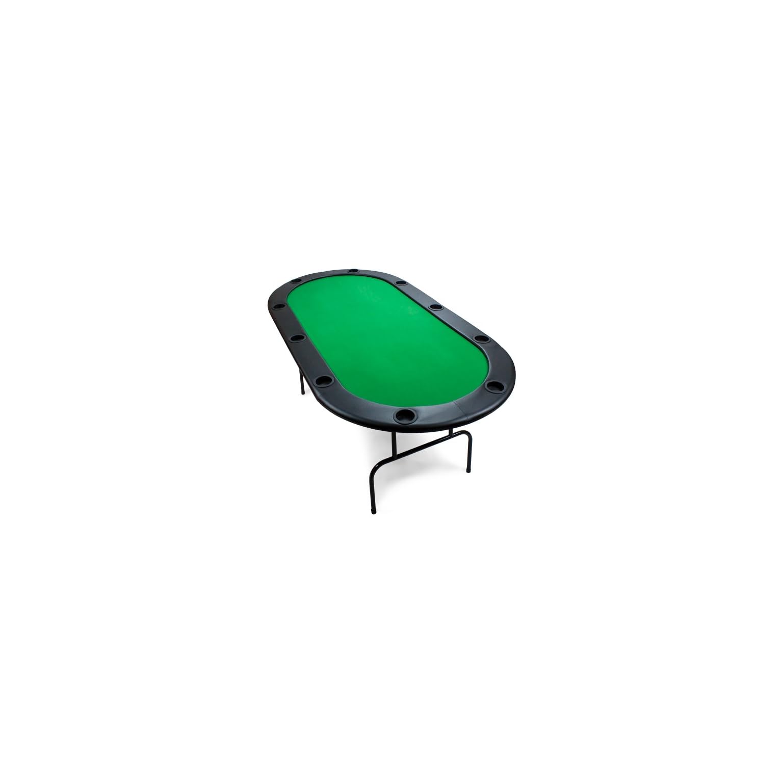 Brybelly Green Felt Holdem Poker Table with Cup Holders 82 x 42