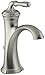 KOHLER Devonshire K-193-4-BN Single Handle Single Hole or Centerset Bathroom Faucet with Metal Drain Assembly in Brushed Nickel