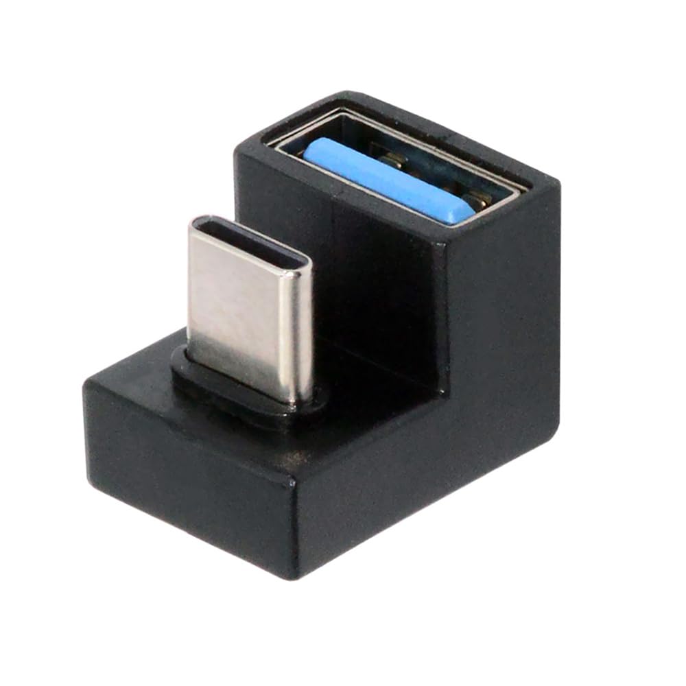 cablecc 360 Degree Up Down Angled Type-C USB-C OTG to USB 3.0 Female Extension Adapter for Cell Phone Tablet