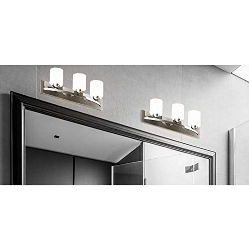 Vanity Bath Light Bar Interior Lighting Fixture (Brushed Nickel, 3 Lights) - Thumbnail 2