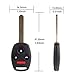 ECCPP fit for Uncut 313.8MHz Keyless Entry Remote Key Fob Ignition Key Fob Honda Accord CR-V Element OUCG8D-380H-A (Pack of 2)