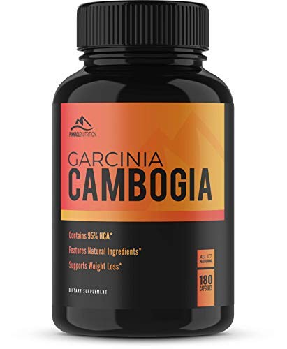 Garcinia Cambogia Pure 95% HCA Extract. Premium Carb Blocker Supplement, Decrease Appetite, Support Energy and Fat Control for Healthier Weight Loss & Fat Metabolism. 180 Capsules.