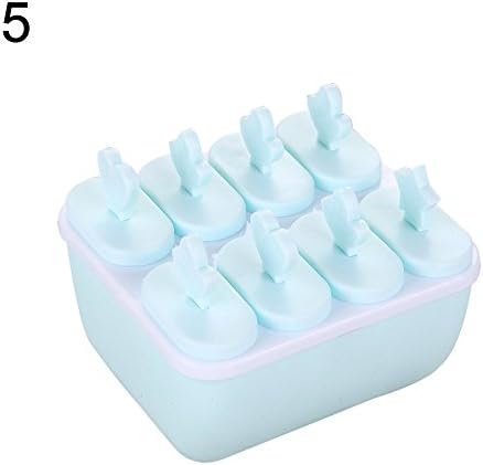 fomoisclU 6/8 Cell Rectangle Shaped Reusable DIY Frozen Ice Cream Pop Molds Ice Lolly Makers with Base