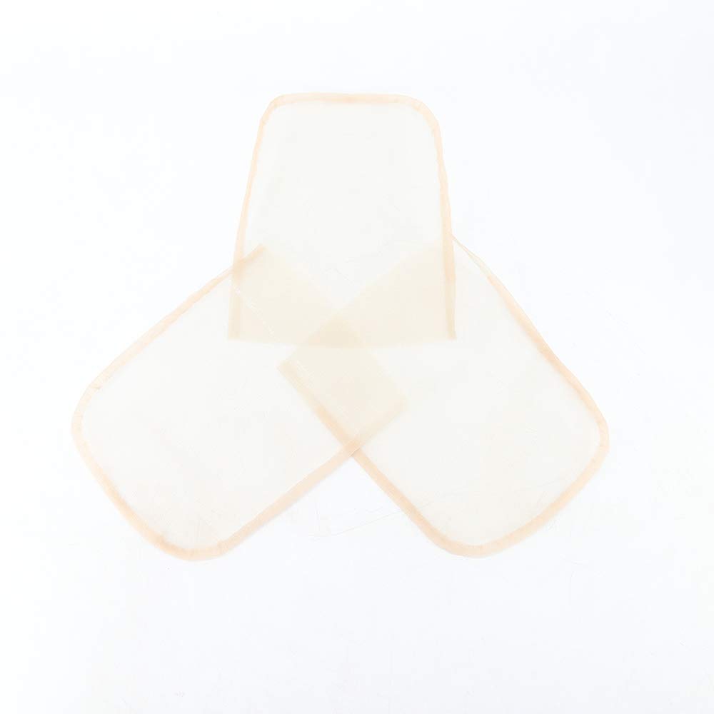 Towarm Transparent 5x5 Lace Net Material Lace Closure Base 3pcs Foundation Wig Accessories Meidum Brown Color Lace Net for Making Closure (Transparent, 5x5 Lace Net-3pcs)