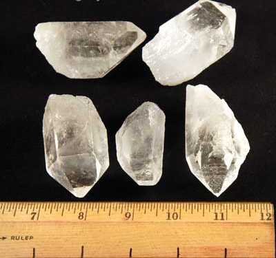 4 Clear+Quartz+Points+Grade+10pcs