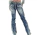 GALMINT Women's Juniors Relaxed Fit Slimming Bootcut Denim Pants Straight Leg Jeans