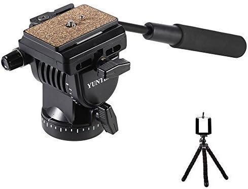 Pingzi Pro YT-950 Tripod Action Fluid Drag Head + Flexbile Mini Tripod with Phone Mount for DSLR Shooting Filming Video Camera Tripod Monopod