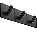 BasicForm Adhesive Hooks Brushed Stainless Steel Black (3 Pack)
