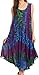 Sakkas EULA Boho Sleeveless Tie Dye Long Tank Caftan Sundress/Beach Cover Up