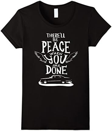Women's There'll be peace When you are done Medium Black
