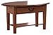 Haven Ridge One Drawer Solid Wood Oval Coffee Table with Shelf, Medium Oak Brown – Leick Home, 9044-MED