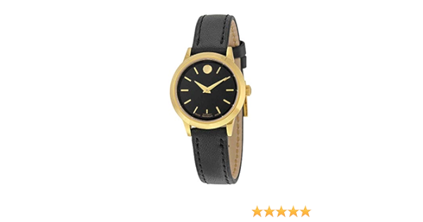 Amazon.com: Movado 1881 Reloj automático para mujer, esfera negra, PVD  dorado, 0606925 : Ropa, Zapatos y Joyería