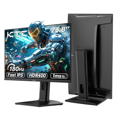 KTC Gaming Monitor, Bildschirm 24 Zoll QHD 2K@180Hz / 144Hz mit Fast IPS Panel,1ms, HDR 400, Adaptive Sync, 400 cd/m² Helligkeit, Verstellbarer Ständer für vertikale und VESA (100x100 mm) thumbnail 1