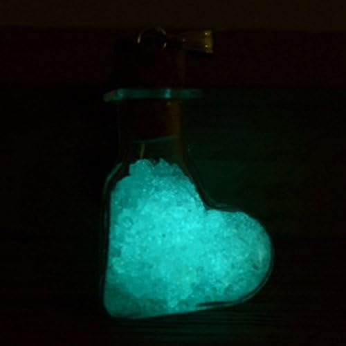 Jewelryfinds Luminous Bottle Handmad Glass Star Heart Pendant Necklace