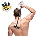 EASACE Back Shaver Back Hair Removal for Men, Back Groomer with Long Handle 21.5 Inch Adjustable, Curved DIY Body Shaver Painless Groomer with 3 Durable Refill Blade (Black)